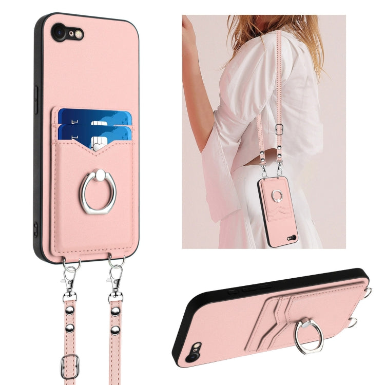 เคสโทรศัพท์ที่ใส่บัตรพร้อมห่วงเชือกสะพายข้าง R20 สำหรับ iPhone 14 Plus, สำหรับ iPhone 14, สำหรับ iPhone 14 Pro, สำหรับ iPhone 14 Pro Max, สำหรับ iPhone SE 2022 / SE 2020 / 8, สำหรับ iPhone 13 Pro Max, สำหรับ iPhone 13 Pro, สำหรับ iPhone 13