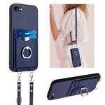 เคสโทรศัพท์ที่ใส่บัตรพร้อมห่วงเชือกสะพายข้าง R20 สำหรับ iPhone 14 Plus, สำหรับ iPhone 14, สำหรับ iPhone 14 Pro, สำหรับ iPhone 14 Pro Max, สำหรับ iPhone SE 2022 / SE 2020 / 8, สำหรับ iPhone 13 Pro Max, สำหรับ iPhone 13 Pro, สำหรับ iPhone 13