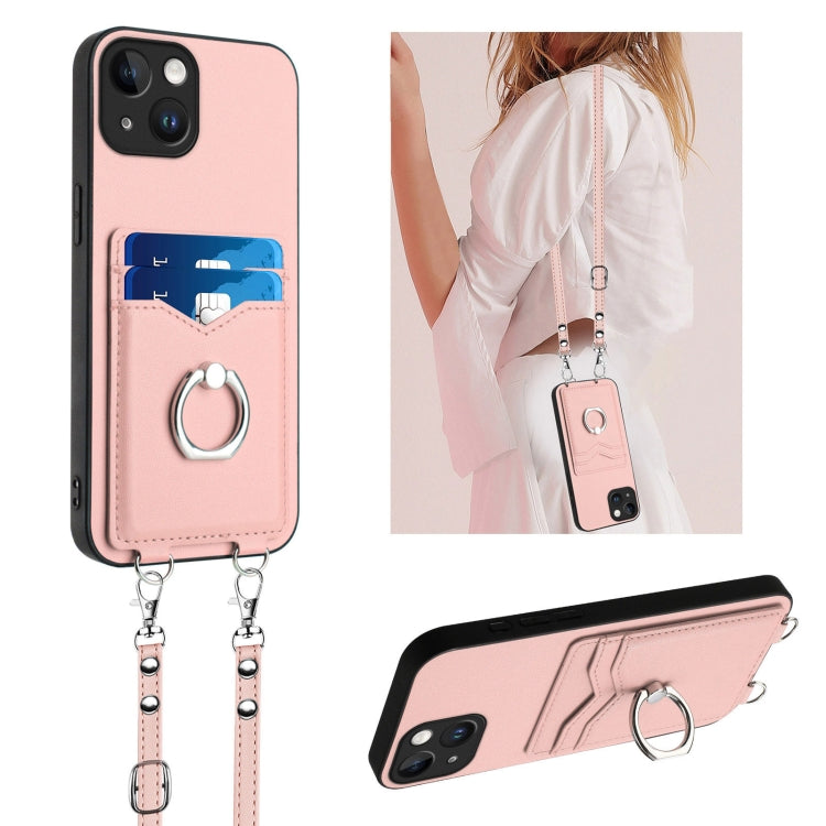 เคสโทรศัพท์ที่ใส่บัตรพร้อมห่วงเชือกสะพายข้าง R20 สำหรับ iPhone 14 Plus, สำหรับ iPhone 14, สำหรับ iPhone 14 Pro, สำหรับ iPhone 14 Pro Max, สำหรับ iPhone SE 2022 / SE 2020 / 8, สำหรับ iPhone 13 Pro Max, สำหรับ iPhone 13 Pro, สำหรับ iPhone 13