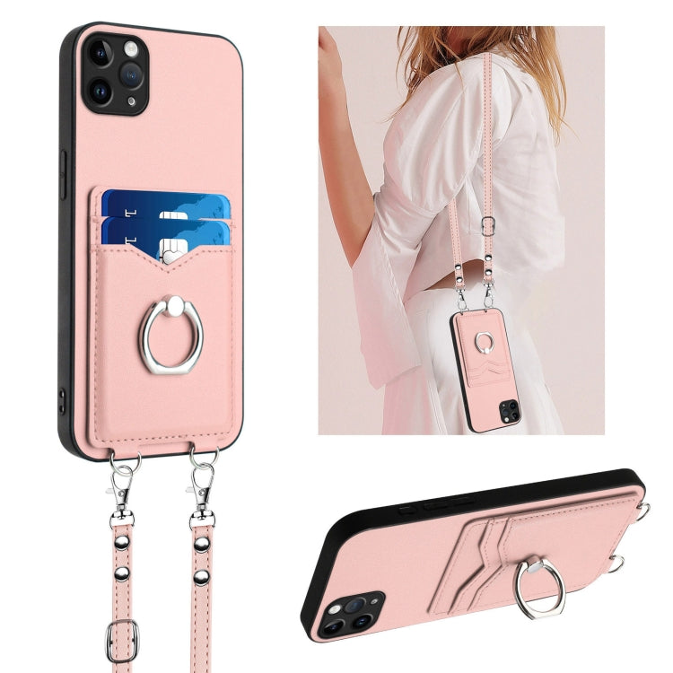 เคสโทรศัพท์ที่ใส่บัตรพร้อมห่วงเชือกสะพายข้าง R20 สำหรับ iPhone 13 mini, สำหรับ iPhone 12, สำหรับ iPhone 12 Pro Max, สำหรับ iPhone 12 Pro, สำหรับ iPhone 12 mini, สำหรับ iPhone 11 Pro Max, สำหรับ iPhone 11, สำหรับ iPhone 11 Pro