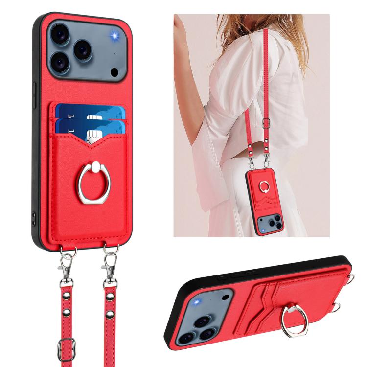 เคสโทรศัพท์พร้อมที่ใส่บัตรแหวน R20 แบบสายสะพายข้าง สำหรับ iPhone 17 Pro Max, สำหรับ iPhone 17 Pro, สำหรับ iPhone 17, สำหรับ iPhone Air, สำหรับ iPhone 15 Pro Max, สำหรับ iPhone 15 Pro, สำหรับ iPhone 15 Plus, สำหรับ iPhone 15