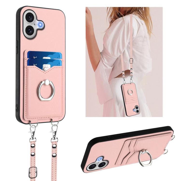 เคสโทรศัพท์พร้อมที่ใส่บัตรแหวน R20 แบบสายสะพายข้าง สำหรับ iPhone 17 Pro Max, สำหรับ iPhone 17 Pro, สำหรับ iPhone 17, สำหรับ iPhone Air, สำหรับ iPhone 15 Pro Max, สำหรับ iPhone 15 Pro, สำหรับ iPhone 15 Plus, สำหรับ iPhone 15