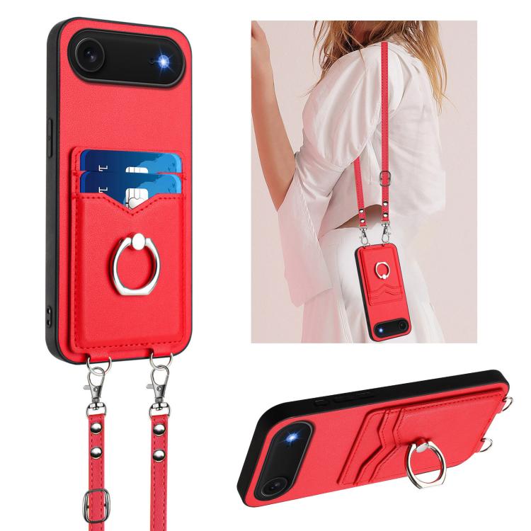 เคสโทรศัพท์พร้อมที่ใส่บัตรแหวน R20 แบบสายสะพายข้าง สำหรับ iPhone 17 Pro Max, สำหรับ iPhone 17 Pro, สำหรับ iPhone 17, สำหรับ iPhone Air, สำหรับ iPhone 15 Pro Max, สำหรับ iPhone 15 Pro, สำหรับ iPhone 15 Plus, สำหรับ iPhone 15