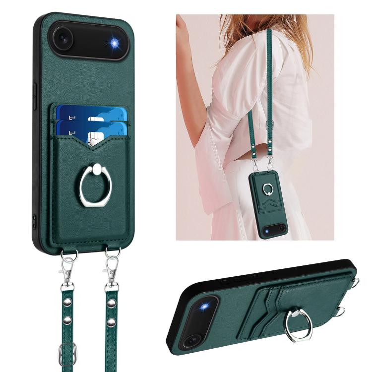 เคสโทรศัพท์พร้อมที่ใส่บัตรแหวน R20 แบบสายสะพายข้าง สำหรับ iPhone 17 Pro Max, สำหรับ iPhone 17 Pro, สำหรับ iPhone 17, สำหรับ iPhone Air, สำหรับ iPhone 15 Pro Max, สำหรับ iPhone 15 Pro, สำหรับ iPhone 15 Plus, สำหรับ iPhone 15