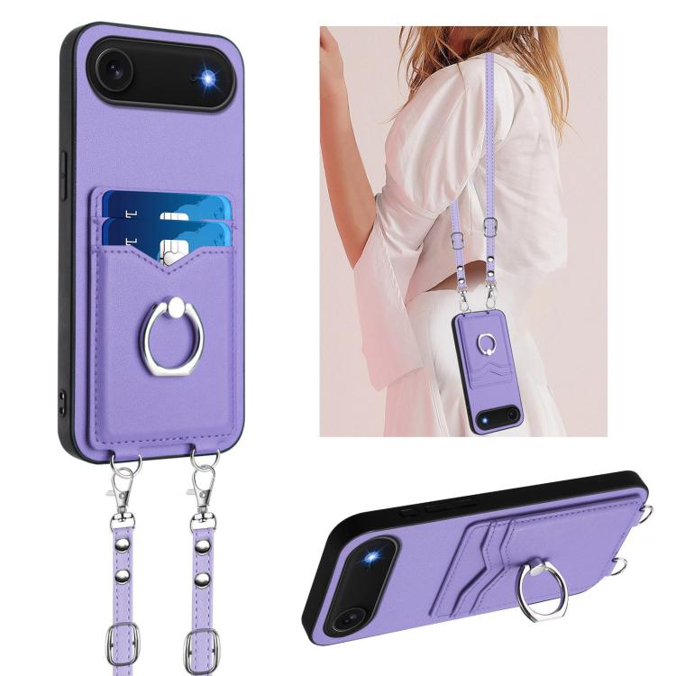 เคสโทรศัพท์พร้อมที่ใส่บัตรแหวน R20 แบบสายสะพายข้าง สำหรับ iPhone 17 Pro Max, สำหรับ iPhone 17 Pro, สำหรับ iPhone 17, สำหรับ iPhone Air, สำหรับ iPhone 15 Pro Max, สำหรับ iPhone 15 Pro, สำหรับ iPhone 15 Plus, สำหรับ iPhone 15