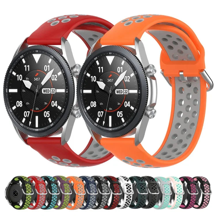 สายซิลิโคนกีฬา สีพื้น ขนาด: ฟรีไซส์ 22 มม. สำหรับ Galaxy Watch 3 ขนาด 45 มม.