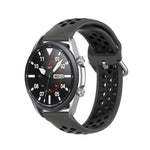 สายซิลิโคนกีฬาสองสี ขนาด: 22 มม. สำหรับ Galaxy Watch 3 ขนาด 45 มม.