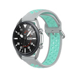 สายซิลิโคนกีฬาสองสี ขนาด: 22 มม. สำหรับ Galaxy Watch 3 ขนาด 45 มม.