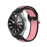 สายซิลิโคนกีฬาสองสี ขนาด: 22 มม. สำหรับ Galaxy Watch 3 ขนาด 45 มม.