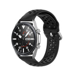 สายซิลิโคนกีฬาสองสี ขนาด: 22 มม. สำหรับ Galaxy Watch 3 ขนาด 45 มม.