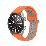 สายซิลิโคนกีฬาสองสี ขนาด: 22 มม. สำหรับ Galaxy Watch 3 ขนาด 45 มม.
