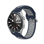 สายซิลิโคนกีฬาสองสี ขนาด: 22 มม. สำหรับ Galaxy Watch 3 ขนาด 45 มม.