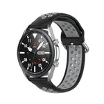 สายซิลิโคนกีฬาสองสี ขนาด: 22 มม. สำหรับ Galaxy Watch 3 ขนาด 45 มม.