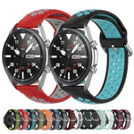 สายซิลิโคนกีฬาสองสี ขนาด: 22 มม. สำหรับ Galaxy Watch 3 ขนาด 45 มม.