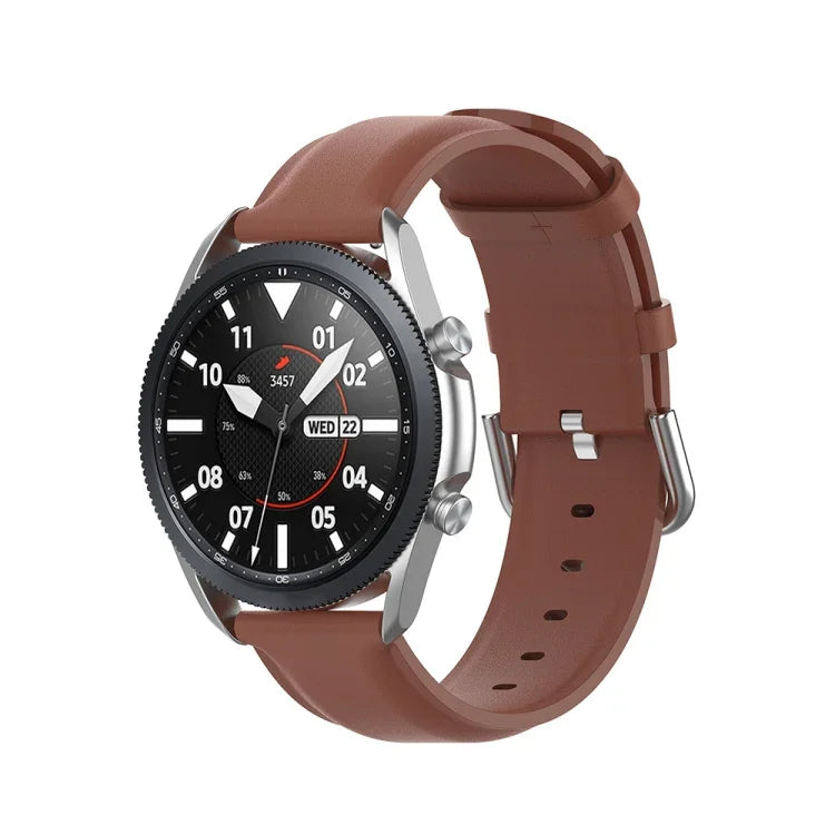 สายหนังปลายกลม ขนาด: ฟรีไซส์ 22 มม. สำหรับ Galaxy Watch 3 ขนาด 45 มม.