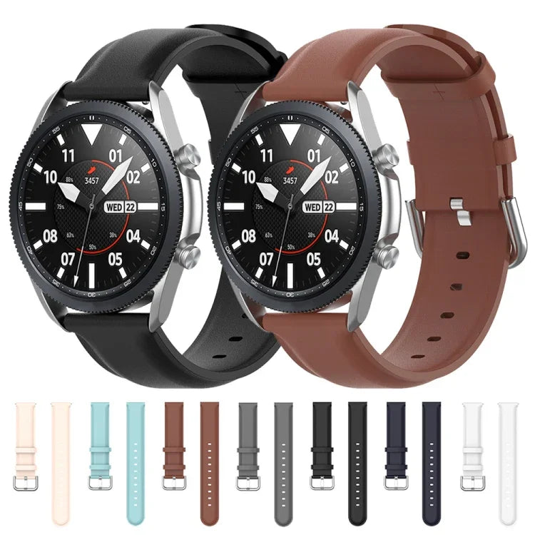 สายหนังปลายกลม ขนาด: ฟรีไซส์ 22 มม. สำหรับ Galaxy Watch 3 ขนาด 45 มม.