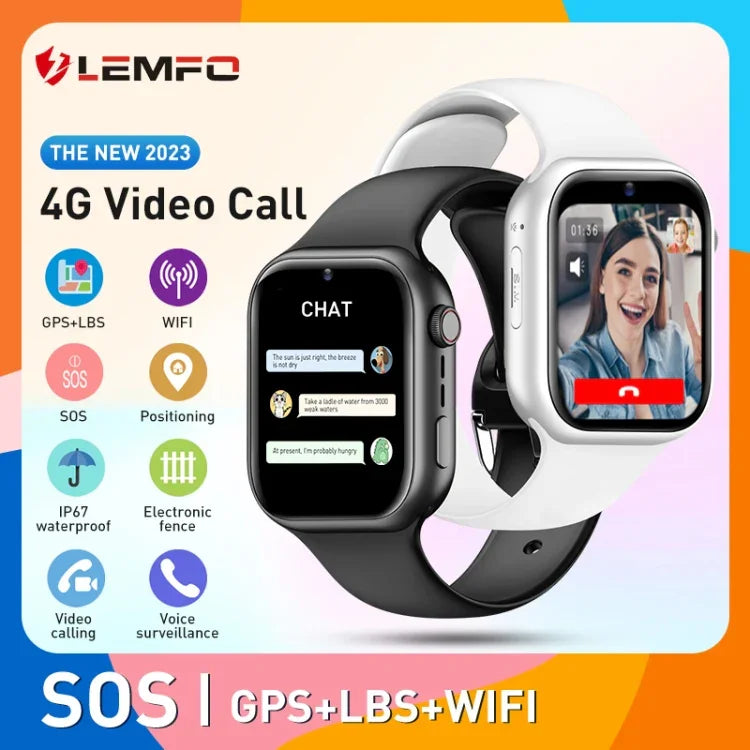 K20 สมาร์ทวอทช์กีฬาเด็ก หน้าจอ 1.81 นิ้ว รองรับวิดีโอคอล / แจ้งเตือนข้อความ / GPS / WiFi / AI