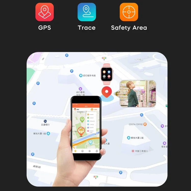 K20 สมาร์ทวอทช์กีฬาเด็ก หน้าจอ 1.81 นิ้ว รองรับวิดีโอคอล / แจ้งเตือนข้อความ / GPS / WiFi / AI