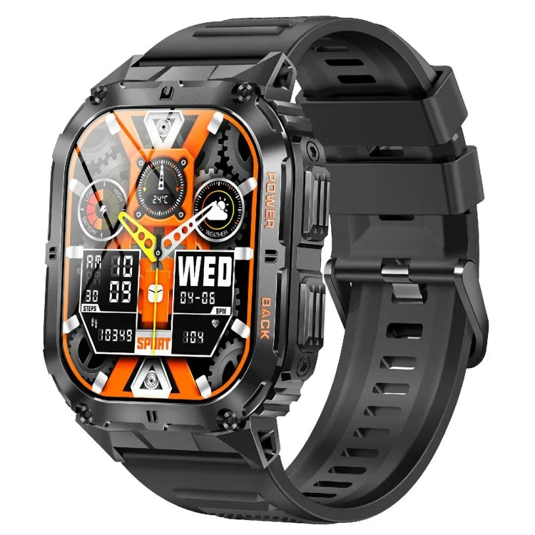 LEMFO K61 Pro สมาร์ทวอทช์กีฬา BT5.0 หน้าจอ 1.96 นิ้ว รองรับการโทรบลูทูธ / การนอนหลับ / ออกซิเจนในเลือด / วัดอัตราการเต้นหัวใจ / ความดันโลหิต