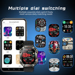 KR80 สมาร์ทวอทช์กีฬา BT5.1 IP67 หน้าจอ 2.0 นิ้ว รองรับการโทรบลูทูธ / การนอนหลับ / ออกซิเจนในเลือด / วัดอัตราการเต้นหัวใจ / ความดันโลหิต