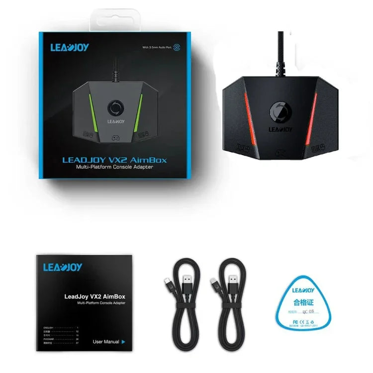 GameSir LeadJoy VX2 AimBox ตัวแปลงคีย์บอร์ดเมาส์สำหรับเครื่องเล่นเกม Xbox / PS4