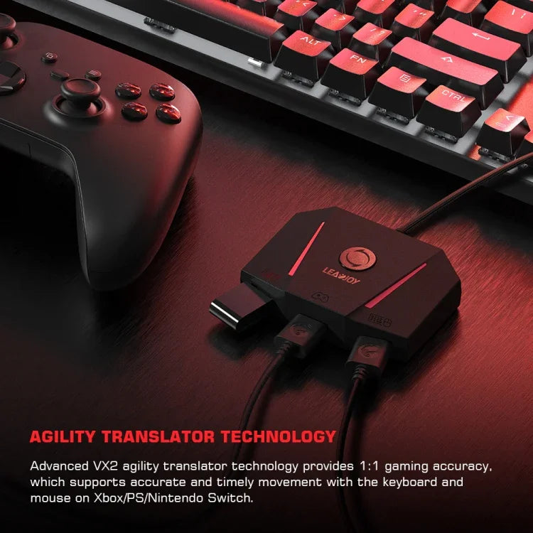 GameSir LeadJoy VX2 AimBox ตัวแปลงคีย์บอร์ดเมาส์สำหรับเครื่องเล่นเกม Xbox / PS4