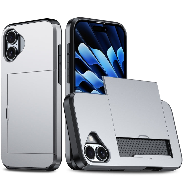 เคสโทรศัพท์กันกระแทกแบบเกราะพร้อมช่องใส่บัตร สำหรับ iPhone Air, สำหรับ iPhone 16 Pro Max, สำหรับ iPhone 16 Pro, สำหรับ iPhone 16 Plus