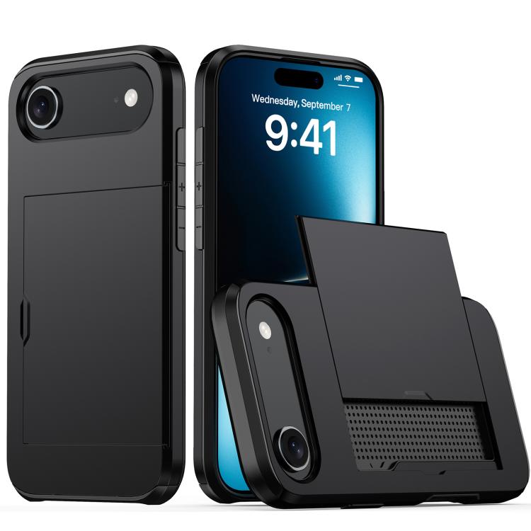 เคสโทรศัพท์กันกระแทกแบบเกราะพร้อมช่องใส่บัตร สำหรับ iPhone Air, สำหรับ iPhone 16 Pro Max, สำหรับ iPhone 16 Pro, สำหรับ iPhone 16 Plus