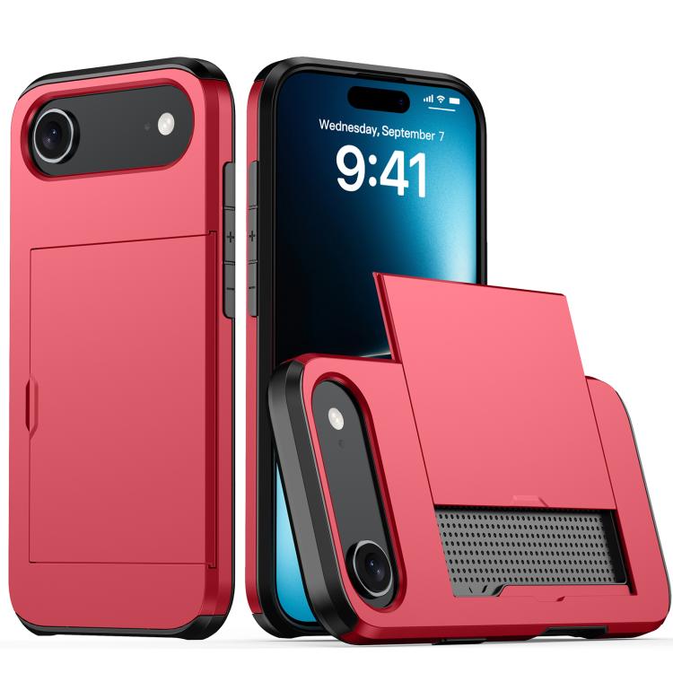 เคสโทรศัพท์กันกระแทกแบบเกราะพร้อมช่องใส่บัตร สำหรับ iPhone Air, สำหรับ iPhone 16 Pro Max, สำหรับ iPhone 16 Pro, สำหรับ iPhone 16 Plus