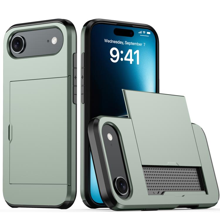 เคสโทรศัพท์กันกระแทกแบบเกราะพร้อมช่องใส่บัตร สำหรับ iPhone Air, สำหรับ iPhone 16 Pro Max, สำหรับ iPhone 16 Pro, สำหรับ iPhone 16 Plus
