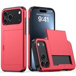 เคสโทรศัพท์กันกระแทกแบบเกราะพร้อมช่องใส่บัตร สำหรับ iPhone 17e / 16e, สำหรับ iPhone 17 Pro Max, สำหรับ iPhone 17 Pro, สำหรับ iPhone 17