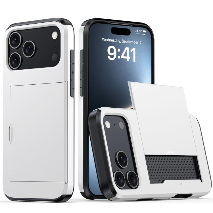 เคสโทรศัพท์กันกระแทกแบบเกราะพร้อมช่องใส่บัตร สำหรับ iPhone 17e / 16e, สำหรับ iPhone 17 Pro Max, สำหรับ iPhone 17 Pro, สำหรับ iPhone 17