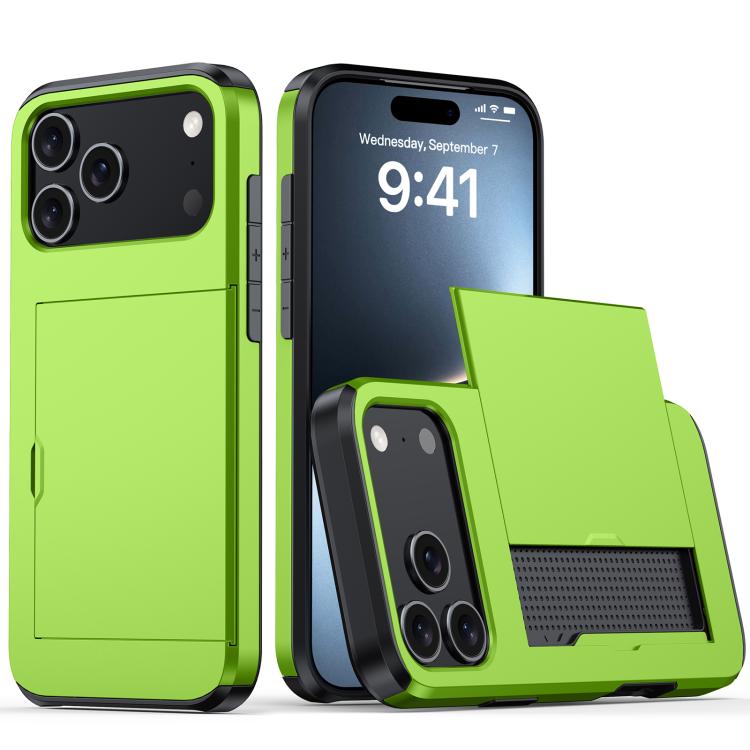 เคสโทรศัพท์กันกระแทกแบบเกราะพร้อมช่องใส่บัตร สำหรับ iPhone 17e / 16e, สำหรับ iPhone 17 Pro Max, สำหรับ iPhone 17 Pro, สำหรับ iPhone 17