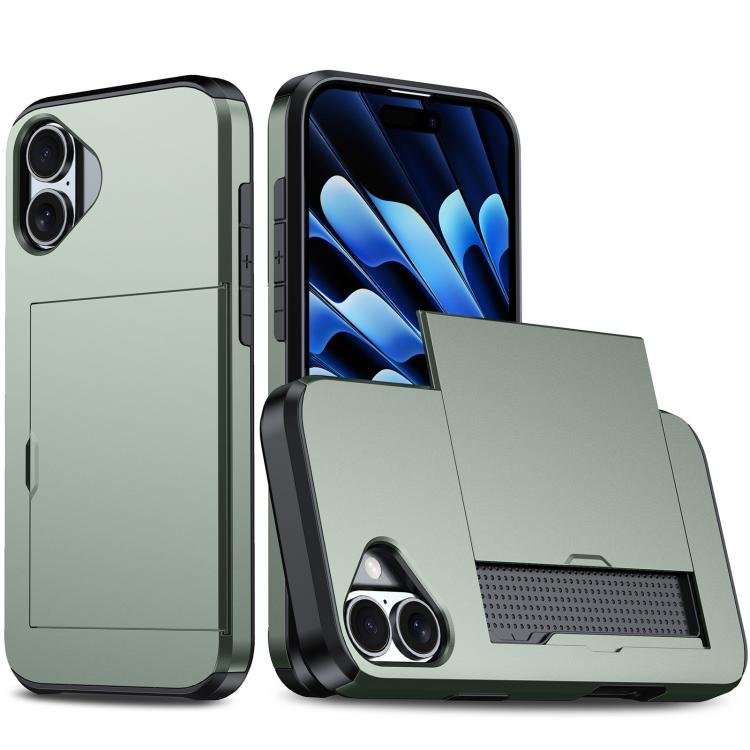 เคสโทรศัพท์กันกระแทกแบบเกราะพร้อมช่องใส่บัตร สำหรับ iPhone 17e / 16e, สำหรับ iPhone 17 Pro Max, สำหรับ iPhone 17 Pro, สำหรับ iPhone 17