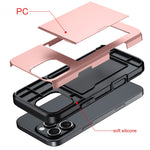 เคสโทรศัพท์กันกระแทกแบบเกราะพร้อมช่องใส่บัตร สำหรับ iPhone 16