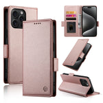 เคสโทรศัพท์หนังด้านแบบแม็กเนติกพร้อมหัวเข็มขัดข้าง สำหรับ iPhone 16 Pro, สำหรับ iPhone 16 Plus, สำหรับ iPhone 16, สำหรับ iPhone 15 Pro Max, สำหรับ iPhone 15 Pro, สำหรับ iPhone 15 Plus