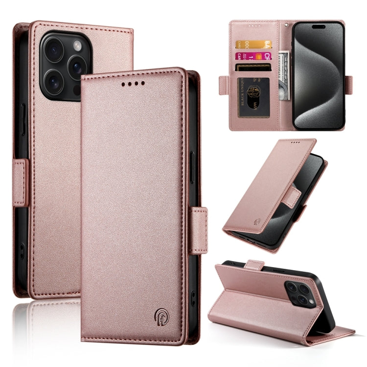 เคสโทรศัพท์หนังด้านแบบแม็กเนติกพร้อมหัวเข็มขัดข้าง สำหรับ iPhone 16 Pro, สำหรับ iPhone 16 Plus, สำหรับ iPhone 16, สำหรับ iPhone 15 Pro Max, สำหรับ iPhone 15 Pro, สำหรับ iPhone 15 Plus