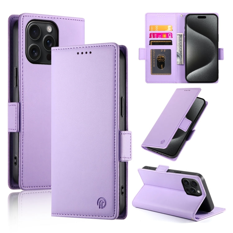 เคสโทรศัพท์หนังด้านแบบแม็กเนติกพร้อมหัวเข็มขัดข้าง สำหรับ iPhone 16 Pro, สำหรับ iPhone 16 Plus, สำหรับ iPhone 16, สำหรับ iPhone 15 Pro Max, สำหรับ iPhone 15 Pro, สำหรับ iPhone 15 Plus
