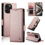 เคสโทรศัพท์หนังด้านแบบแม็กเนติกพร้อมหัวเข็มขัดข้าง สำหรับ iPhone 16 Pro, สำหรับ iPhone 16 Plus, สำหรับ iPhone 16, สำหรับ iPhone 15 Pro Max, สำหรับ iPhone 15 Pro, สำหรับ iPhone 15 Plus