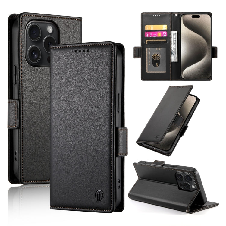 เคสโทรศัพท์หนังด้านแบบแม็กเนติกพร้อมหัวเข็มขัดข้าง สำหรับ iPhone 16 Pro, สำหรับ iPhone 16 Plus, สำหรับ iPhone 16, สำหรับ iPhone 15 Pro Max, สำหรับ iPhone 15 Pro, สำหรับ iPhone 15 Plus