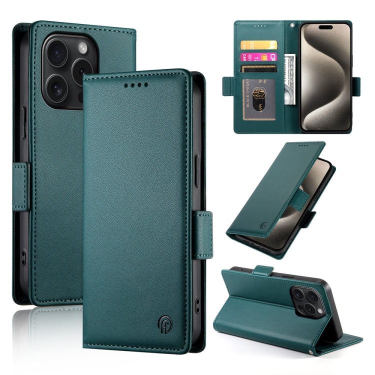 เคสโทรศัพท์หนังด้านแบบแม็กเนติกพร้อมหัวเข็มขัดข้าง สำหรับ iPhone 16 Pro, สำหรับ iPhone 16 Plus, สำหรับ iPhone 16, สำหรับ iPhone 15 Pro Max, สำหรับ iPhone 15 Pro, สำหรับ iPhone 15 Plus