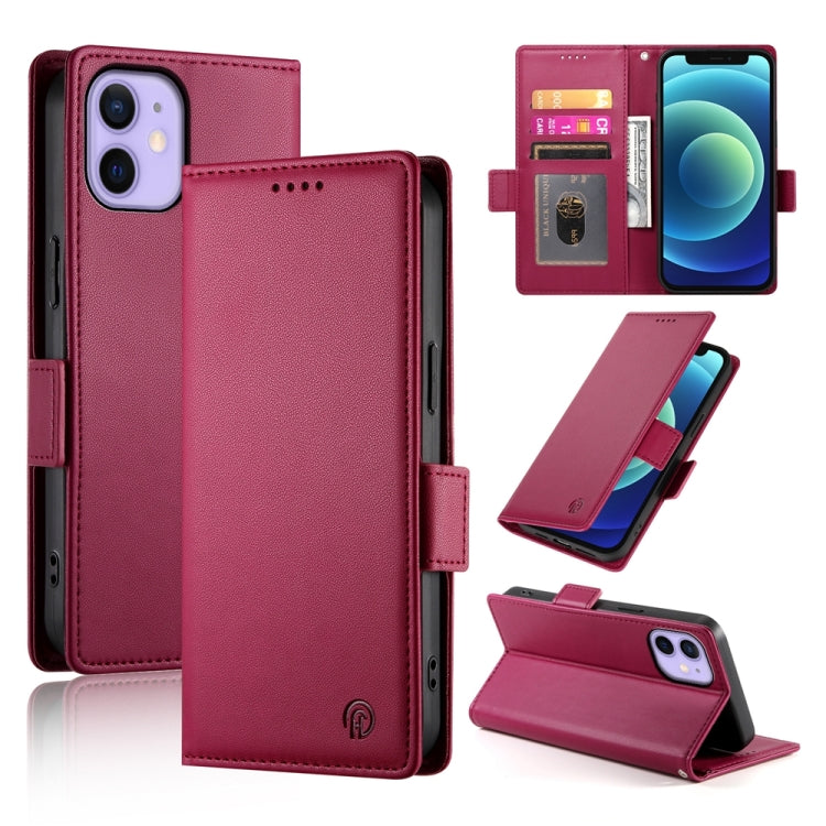 เคสโทรศัพท์หนังด้านแบบแม็กเนติกพร้อมหัวเข็มขัดข้าง สำหรับ iPhone 12 mini, สำหรับ iPhone 11 Pro Max, สำหรับ iPhone 11, สำหรับ iPhone 11 Pro, สำหรับ iPhone X / XS, สำหรับ iPhone XR
