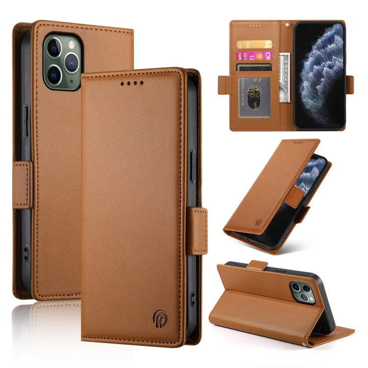 เคสโทรศัพท์หนังด้านแบบแม็กเนติกพร้อมหัวเข็มขัดข้าง สำหรับ iPhone 12 mini, สำหรับ iPhone 11 Pro Max, สำหรับ iPhone 11, สำหรับ iPhone 11 Pro, สำหรับ iPhone X / XS, สำหรับ iPhone XR