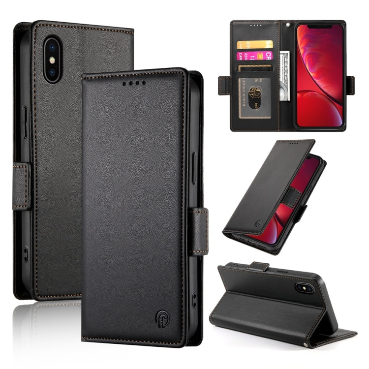 เคสโทรศัพท์หนังด้านแบบแม็กเนติกพร้อมหัวเข็มขัดข้าง สำหรับ iPhone 12 mini, สำหรับ iPhone 11 Pro Max, สำหรับ iPhone 11, สำหรับ iPhone 11 Pro, สำหรับ iPhone X / XS, สำหรับ iPhone XR