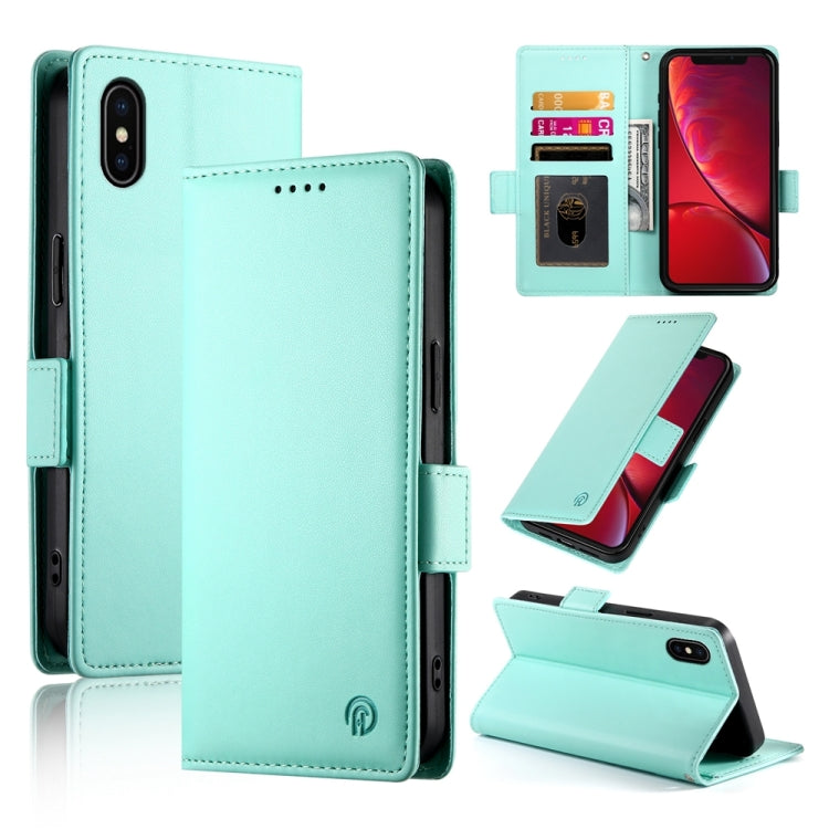 เคสโทรศัพท์หนังด้านแบบแม็กเนติกพร้อมหัวเข็มขัดข้าง สำหรับ iPhone 12 mini, สำหรับ iPhone 11 Pro Max, สำหรับ iPhone 11, สำหรับ iPhone 11 Pro, สำหรับ iPhone X / XS, สำหรับ iPhone XR