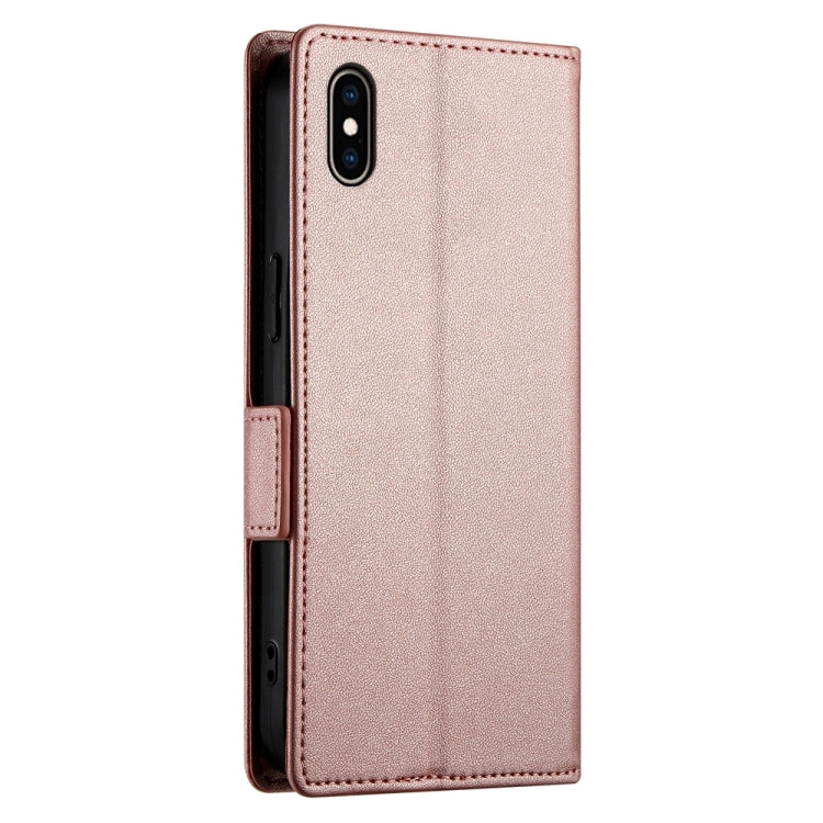 เคสโทรศัพท์หนังด้านแม่เหล็กพร้อมหัวเข็มขัดข้าง สำหรับ iPhone XS Max, สำหรับ iPhone 8 Plus / 7 Plus