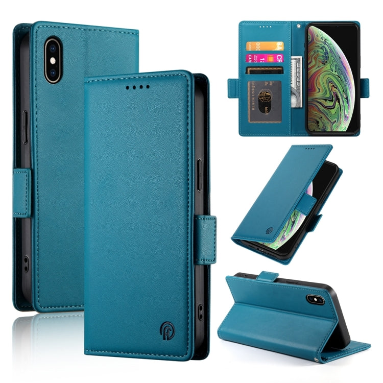เคสโทรศัพท์หนังด้านแม่เหล็กพร้อมหัวเข็มขัดข้าง สำหรับ iPhone XS Max, สำหรับ iPhone 8 Plus / 7 Plus