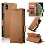เคสโทรศัพท์หนังด้านแม่เหล็กพร้อมหัวเข็มขัดข้าง สำหรับ iPhone XS Max, สำหรับ iPhone 8 Plus / 7 Plus