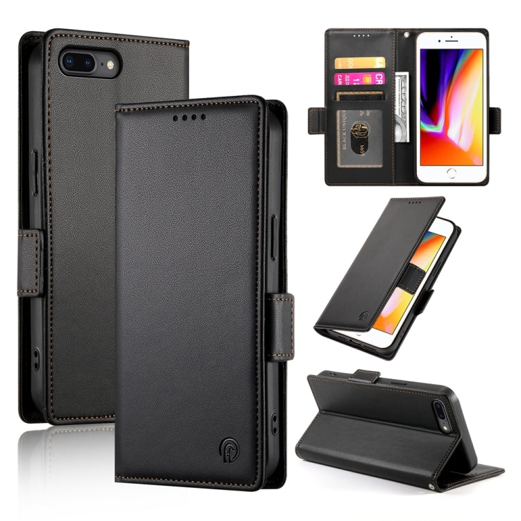 เคสโทรศัพท์หนังด้านแม่เหล็กพร้อมหัวเข็มขัดข้าง สำหรับ iPhone XS Max, สำหรับ iPhone 8 Plus / 7 Plus