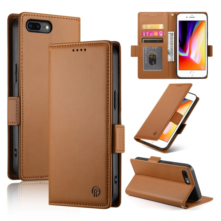 เคสโทรศัพท์หนังด้านแม่เหล็กพร้อมหัวเข็มขัดข้าง สำหรับ iPhone XS Max, สำหรับ iPhone 8 Plus / 7 Plus